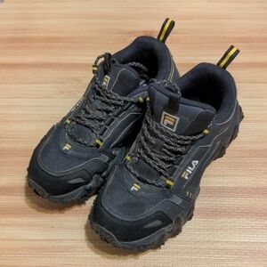 Fila Black and Yellow Athletic Shoes with Chunky Heel 6